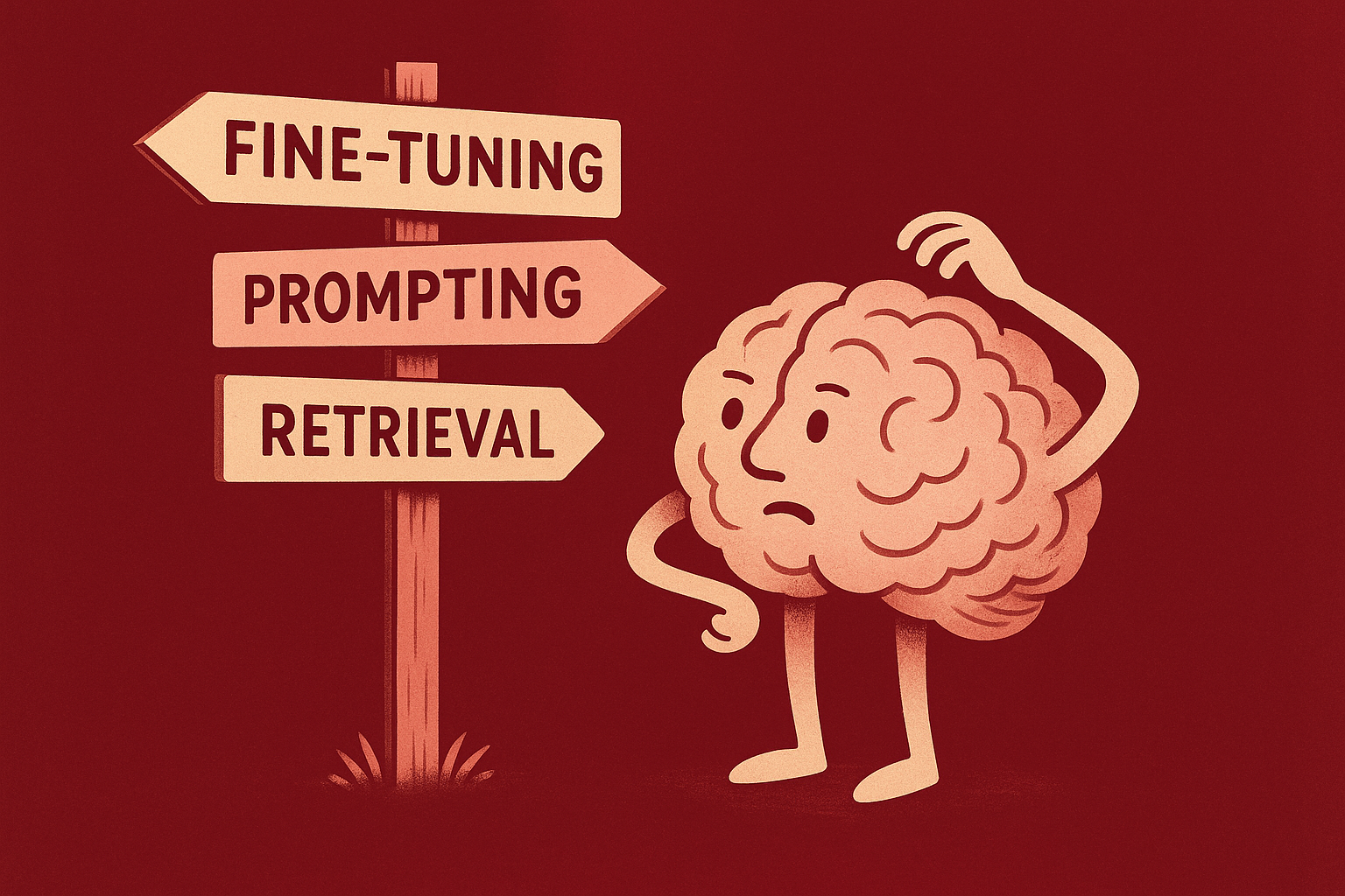 Choosing Between Fine-Tuning, Prompting, and Retrieval for Feature Development
