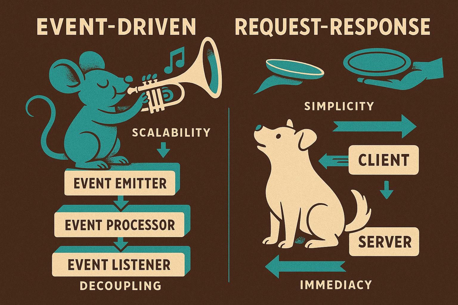 AI-generated image for Event-Driven vs Request-Response: Understanding the Trade-offs